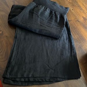 BRYN WALKER LINEN WIDE LEG PANT BLACK XL